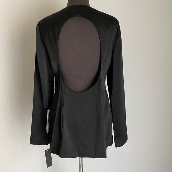 City Studio sz 11‎ satin back cutout party blazer NWT - Picture 1 of 9